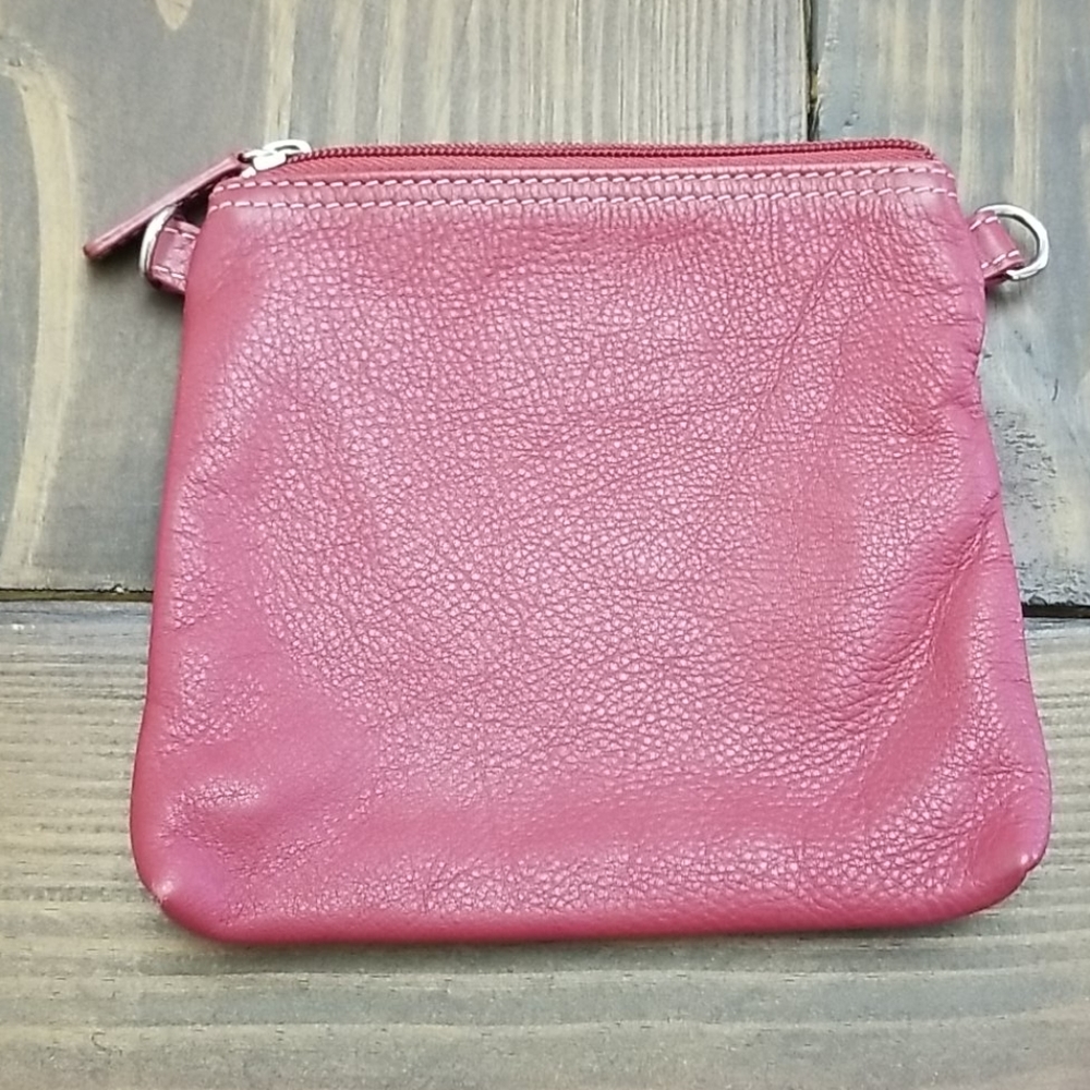 Levenger Small Red Leather Pouch